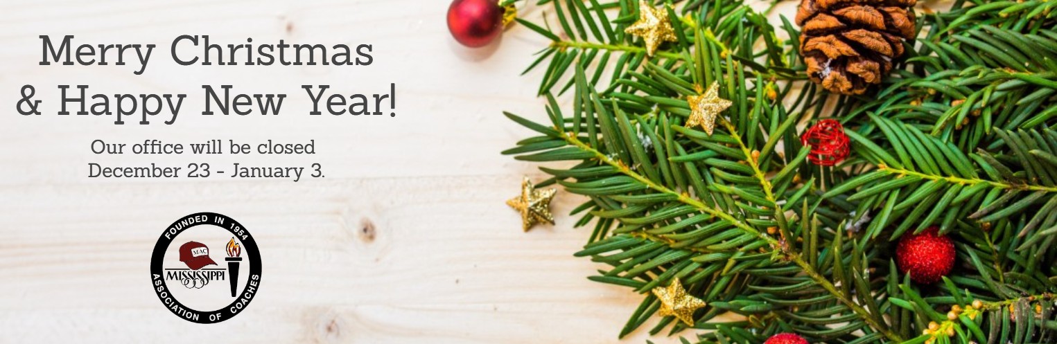 Merry Christmas & Happy New Year!  Our office will be closed December 23 - January 3.