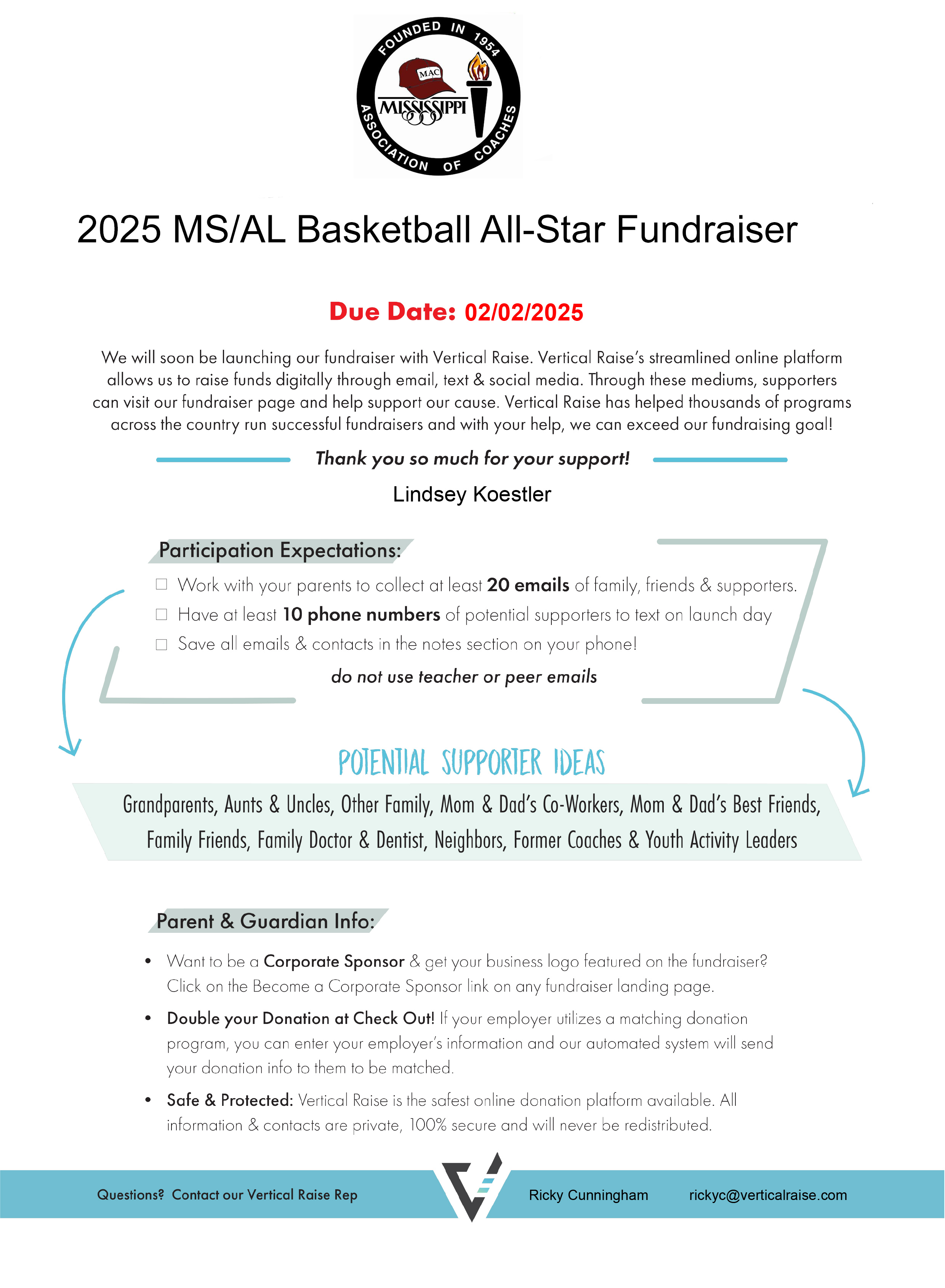 2025 MS AL Basketball All-Star Fundraiser