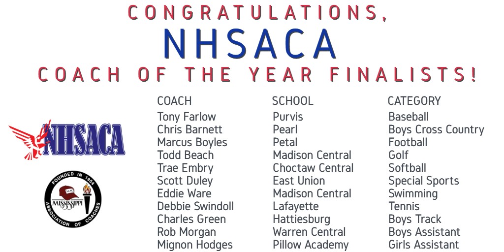 2025 NHSACA Coach of the Year Finalists